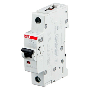 Автоматический выключатель ABB S201 1P 16А (С) 6kA - Электрика, НВА - Модульное оборудование - Автоматические выключатели - . Магазин оборудования для автономного и резервного электропитания Ekosolar.ru в Белгороде