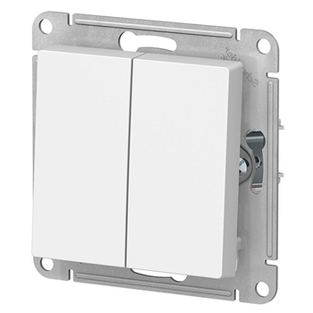 Выключатель Schneider Electric AtlasDesign 2-клавишный сх.5, 10АХ, белый, механизм - Электрика, НВА - Выключатели и розетки - Выключатели - . Магазин оборудования для автономного и резервного электропитания Ekosolar.ru в Белгороде