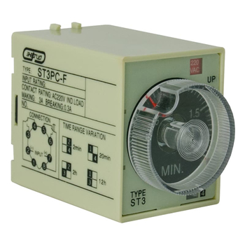 Реле времени 220V ST3PC-F (0.25-2m/20m/2h/12h) Энергия - Электрика, НВА - Реле, автоматизация и управление - Реле времени - . Магазин оборудования для автономного и резервного электропитания Ekosolar.ru в Белгороде