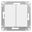 Выключатель Schneider Electric AtlasDesign 2-клавишный сх.5, 10АХ, белый, механизм - Электрика, НВА - Выключатели и розетки - Выключатели - . Магазин оборудования для автономного и резервного электропитания Ekosolar.ru в Белгороде
