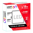 Светильник LightPhenomenON Downlight LT-TP-DL-01-18W-6500K встраиваемый квадратный 170х170 LED - Светильники - Светильники DOWNLIGHT - . Магазин оборудования для автономного и резервного электропитания Ekosolar.ru в Белгороде