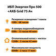 ИБП для котла Энергия Про 500 + Аккумулятор Grid 75 Ah 12 v (300Вт - 137мин) - ИБП и АКБ - ИБП для котлов - . Магазин оборудования для автономного и резервного электропитания Ekosolar.ru в Белгороде