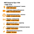 ИБП для котла Энергия Про 1700 + Аккумулятор 75 Ач 12 В (1200Вт - 34мин) - ИБП и АКБ - ИБП для котлов - . Магазин оборудования для автономного и резервного электропитания Ekosolar.ru в Белгороде