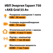 ИБП для котла Энергия Гарант 750 + Аккумулятор Grid 55 Ah 12 v (450Вт - 67мин) - ИБП и АКБ - ИБП для котлов - . Магазин оборудования для автономного и резервного электропитания Ekosolar.ru в Белгороде